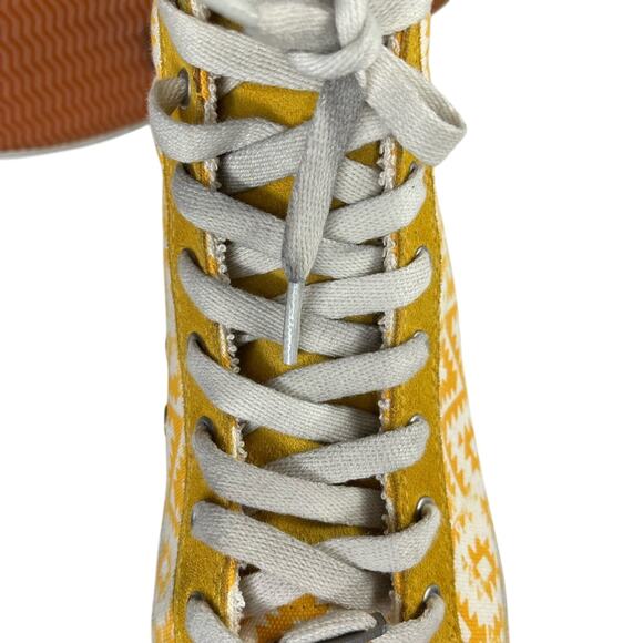 Kim & Zozi Hippie Bling High Top Sneakers Size 10 Yellow - Picture 5 of 12